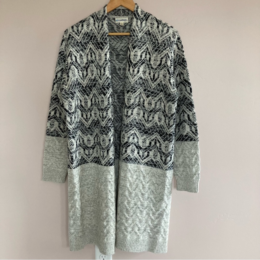 Long Grey Cardigan by Travel Smith